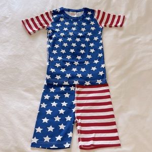Hanna Andersson Stars and Stripes Print Pajama Set, Girls 12 year